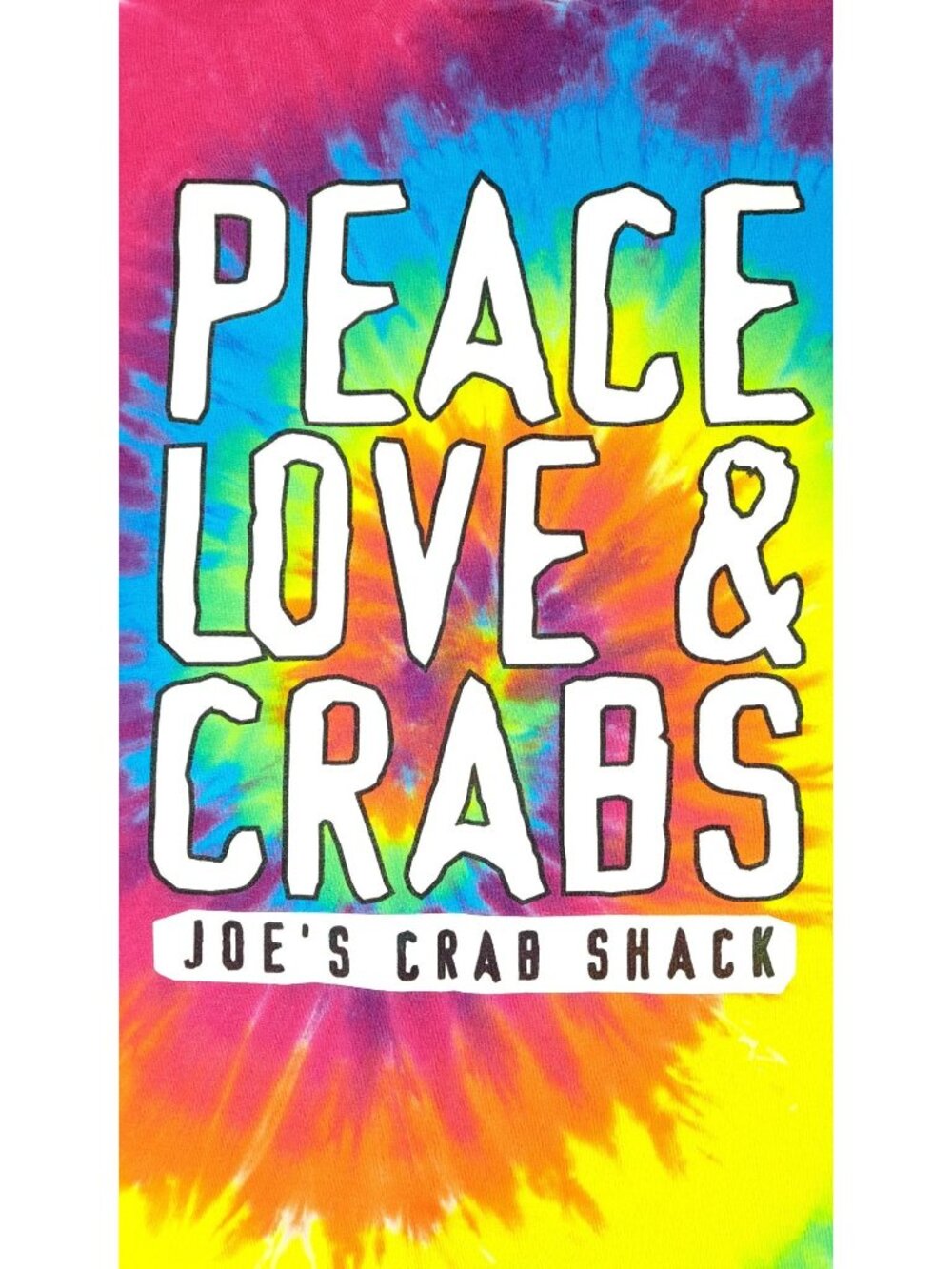 Vintage Joe's Crab Shack Tie-Dye Peace Love Crabs T-Shirt Men Large Kansas City - Picture 3 of 9